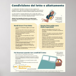 Beddelen en borstvoeding Poster (Italiaans)