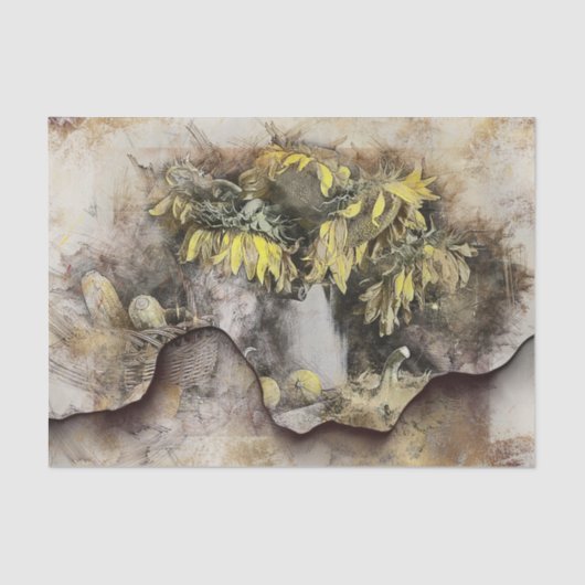 Beddenbloemen | Ontkoppeling van afgedankte graan Tissuepapier (Voorkant)