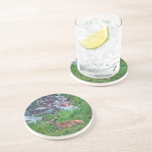 Beddenbok Zandsteen Onderzetter (Zijkant)