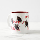 beddengoed tweekleurige koffiemok (Voorkant links)