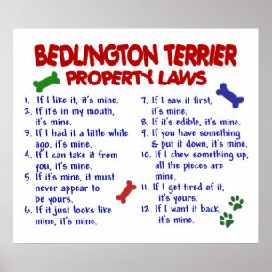 BEDDLINGTON TERRIER PL2 POSTER