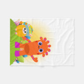 BeddyByes fleece deken met MeMo en BaBa (Voorkant (Horizontaal))