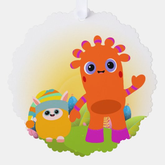 BeddyByes Paper Ornament Kaart MeMo en BaBa 🎄✨ (Voorkant)