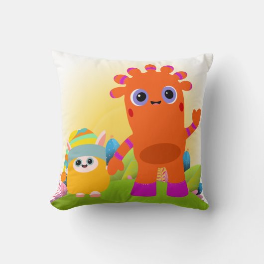BeddyByes Throw Cushion met MeMo en BaBa 🛋 Kussen (Voorkant)
