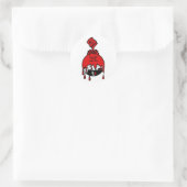 Bedek de aarde ronde sticker (Tas)