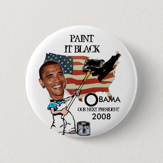 BEDEK HET BLACK RONDE BUTTON 5,7 CM (Voorkant)