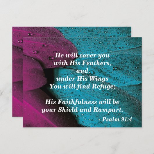 Bedek me met uw veren briefkaart (Voorkant / Achterkant)