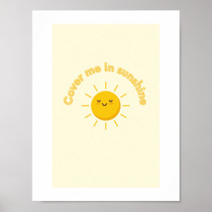 bedek me met zonneschijn, schattig poster