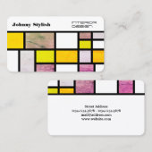 Bedekking van abstracte kunstgeometrische sjabloon visitekaartje (Voorkant / Achterkant)