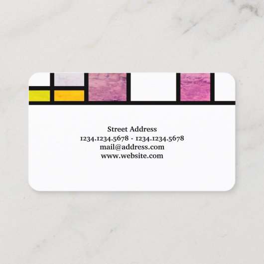 Bedekking van abstracte kunstgeometrische sjabloon visitekaartje (Achterkant)