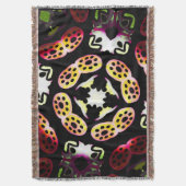 Bedekkingsgraad Jimette Design a franc oranje roze Deken (Voorkant Verticaal)