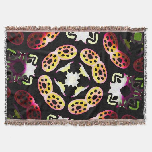 Bedekkingsgraad Jimette Design a franc oranje roze Deken (Voorkant)