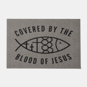 Bedekt door het bloed van Jezus deurmat (Voorkant)