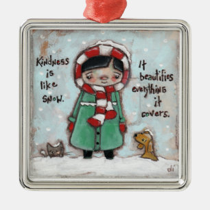 Bedekt in Kindness - siermiddel Metalen Ornament