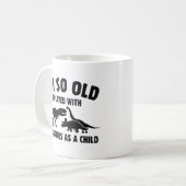 bedekt met dinosaurussen koffiemok (Voorkant links)
