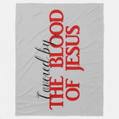 BEDEKT MET HET BLOED VAN JEZUS Christelijk Fleece  (Voorkant)