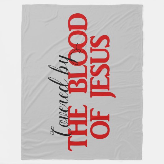 BEDEKT MET HET BLOED VAN JEZUS Christelijk Fleece Deken (Voorkant)