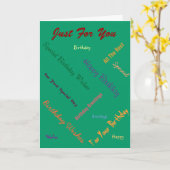 Bedekt met kleurrijke tekst voor verjaardag kaart (Gele Bloem)