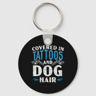 Bedekt met tatoeage P van Tattoos en honden Sleutelhanger