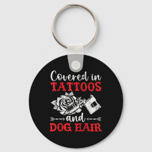 Bedekt met tatoeage P van Tattoos en honden Sleutelhanger