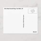 Bedekte brug bij Halter Ranch, Paso Robles Briefkaart (Achterkant)