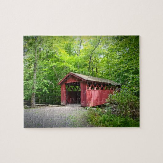 Bedekte brug in Chatfield Hollow Legpuzzel (Horizontaal)