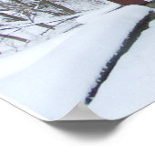 Bedekte brug in sneeuw poster (Hoek)