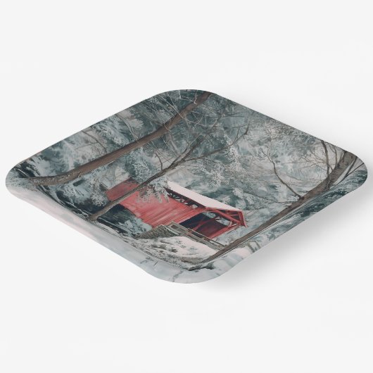 Bedekte brug papieren bordje (Gebogen)