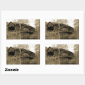 Bedekte brug rechthoekige sticker (Vel)