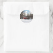 Bedekte brug ronde sticker (Tas)