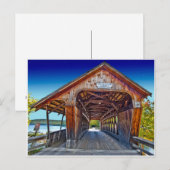 Bedekte brug | Squam River Bridge, Ashland, NH Briefkaart (Voorkant / Achterkant)