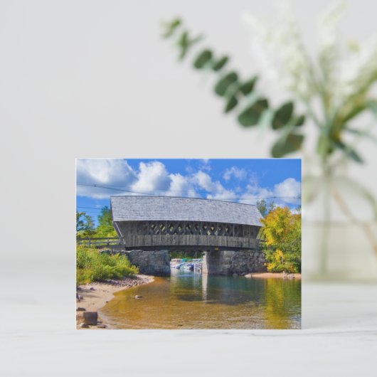 Bedekte brug | Squam River Bridge, Ashland, NH Briefkaart (Staand voorkant)