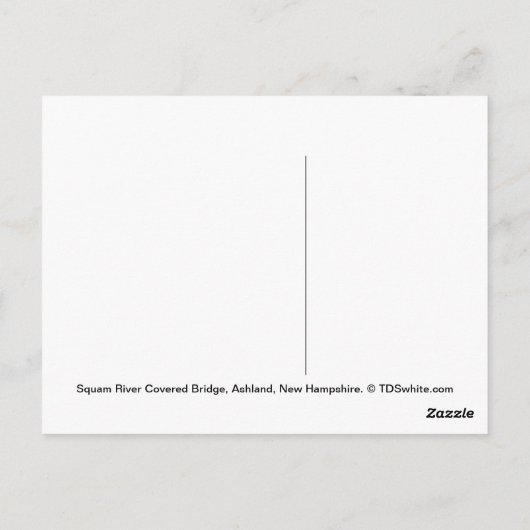 Bedekte brug | Squam River Bridge, Ashland, NH Briefkaart (Achterkant)