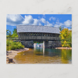 Bedekte brug Squam River Bridge, Ashland, NH Briefkaart