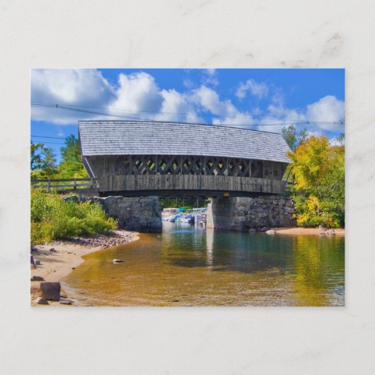 Bedekte brug | Squam River Bridge, Ashland, NH Briefkaart (Voorkant)