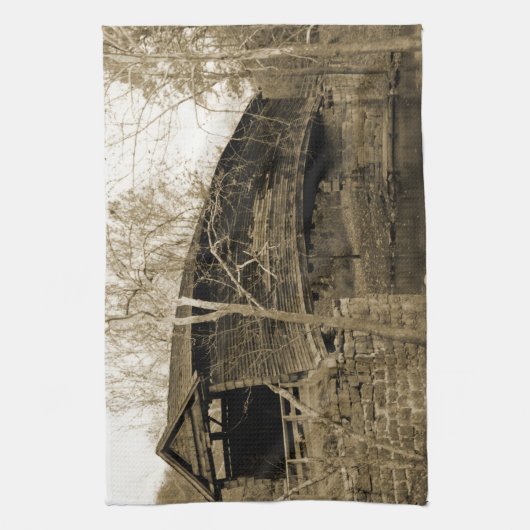 Bedekte brug theedoek (Verticaal)