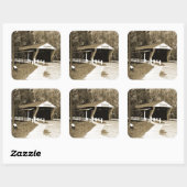 Bedekte brug vierkante sticker (Vel)