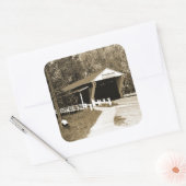 Bedekte brug vierkante sticker (Envelop)