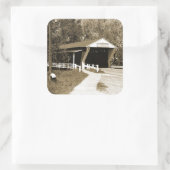 Bedekte brug vierkante sticker (Tas)