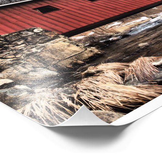 Bedekte voetbrug foto afdruk (Hoek)