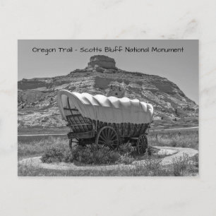 Bedekte Wagon op Scotts Bluff National Monument Briefkaart