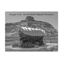 Bedekte Wagon op Scotts Bluff National Monument