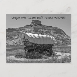Bedekte Wagon op Scotts Bluff National Monument Briefkaart