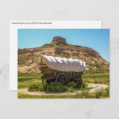 Bedekte Wagon op Scotts Bluff National Monument Briefkaart (Voorkant / Achterkant)