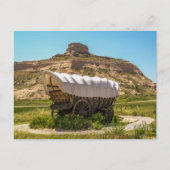 Bedekte Wagon op Scotts Bluff National Monument Briefkaart (Voorkant)