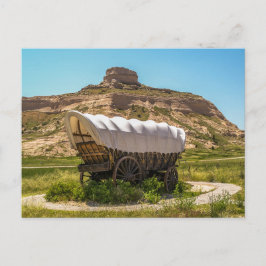 Bedekte Wagon op Scotts Bluff National Monument Briefkaart