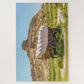 Bedekte Wagon op Scotts Bluff National Monument Legpuzzel (Verticaal)