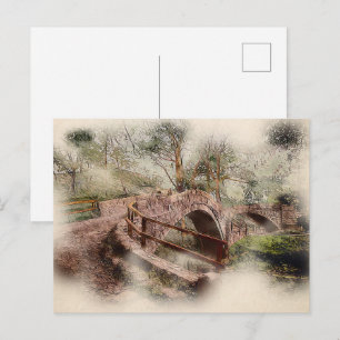 Bedelaarsbrug Glaisdale - Atmosferisch Yorkshire Briefkaart