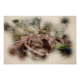 Bedelaarsbrug Glaisdale - Atmosferisch Yorkshire Perfect Poster