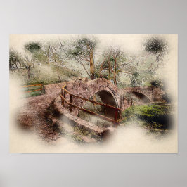 Bedelaarsbrug Glaisdale - Atmosferisch Yorkshire Poster